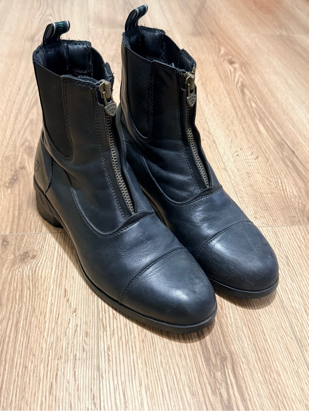 Ariat Heritage IV Zip Paddock Boots Men's 8.5 Black Leather Equestrian